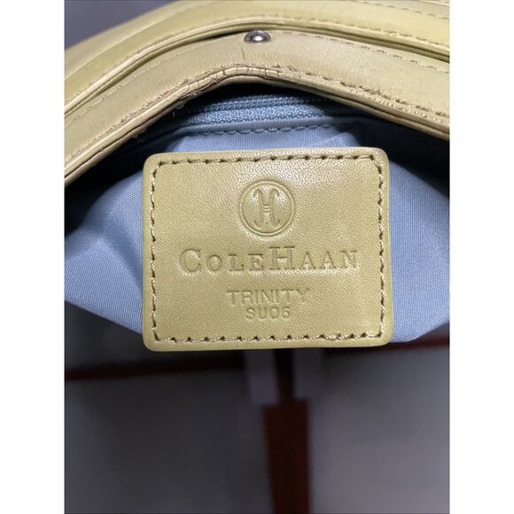 COLE HAAN Trinity Y2K Avocado Green Leather Shoulder Handbag Purse Vintage 90s - Picture 11 of 15